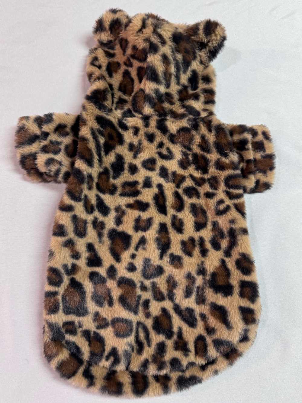 Leopard Print Faux Fur Hooded Pet Coat NWOT - Picture 4 of 6